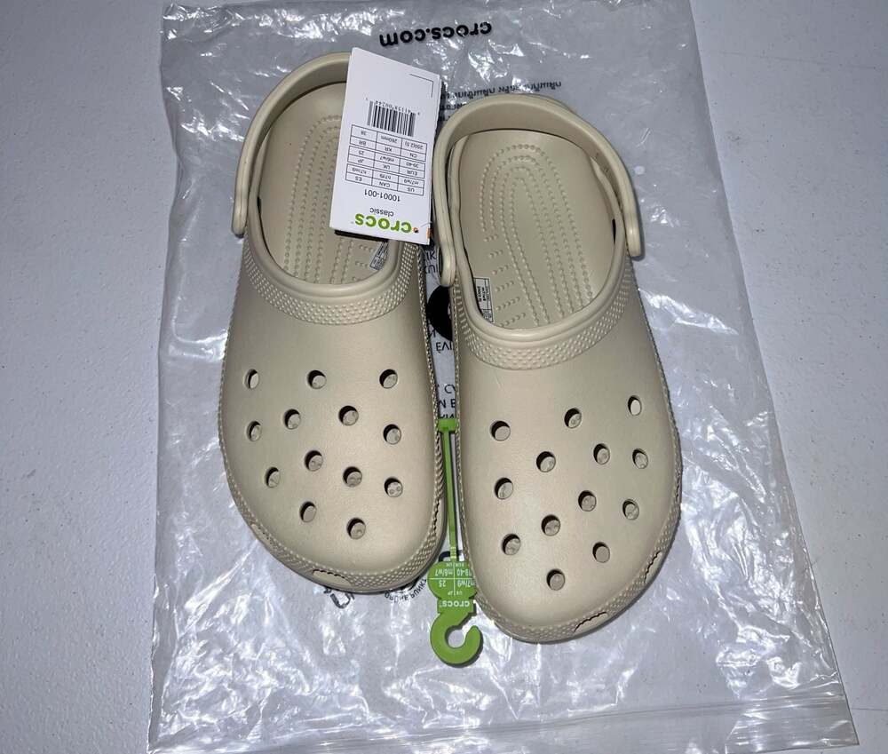 Crocs Classic Clogs Bone Unisex Size M7/W9